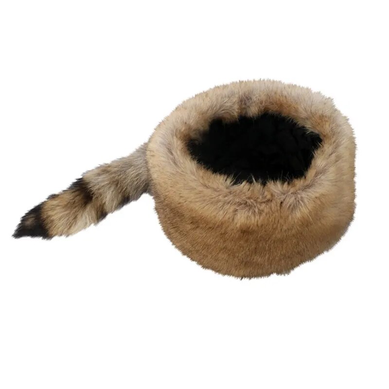 Faux Coonskin Cap