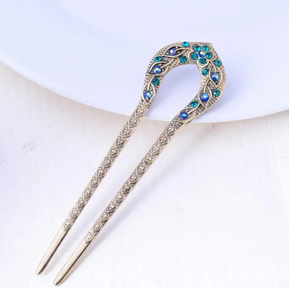 Rhinestone U-Shape Pin