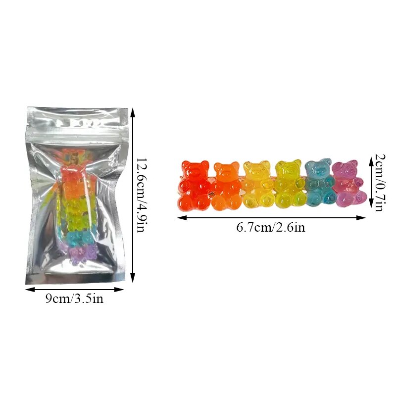 Rainbow Gummy Bear Hair Clip