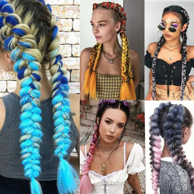 Synthetic Braiding Hair - Ombre Colors