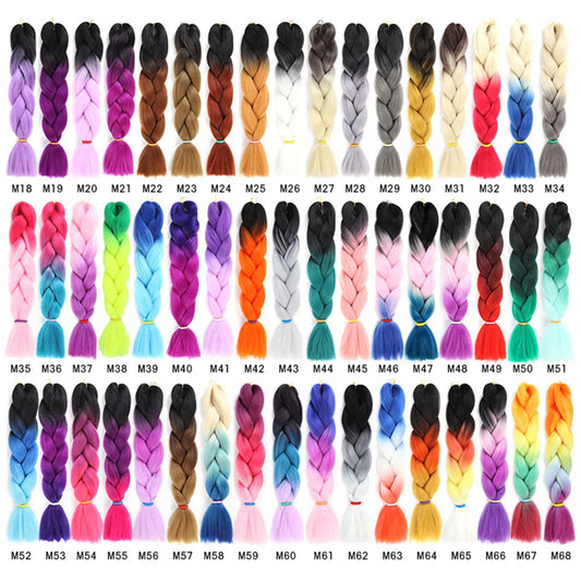 Synthetic Braiding Hair - Ombre Colors