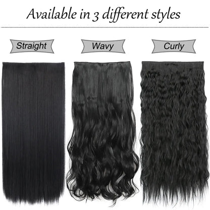 Synthetic Clip In Extensions Set