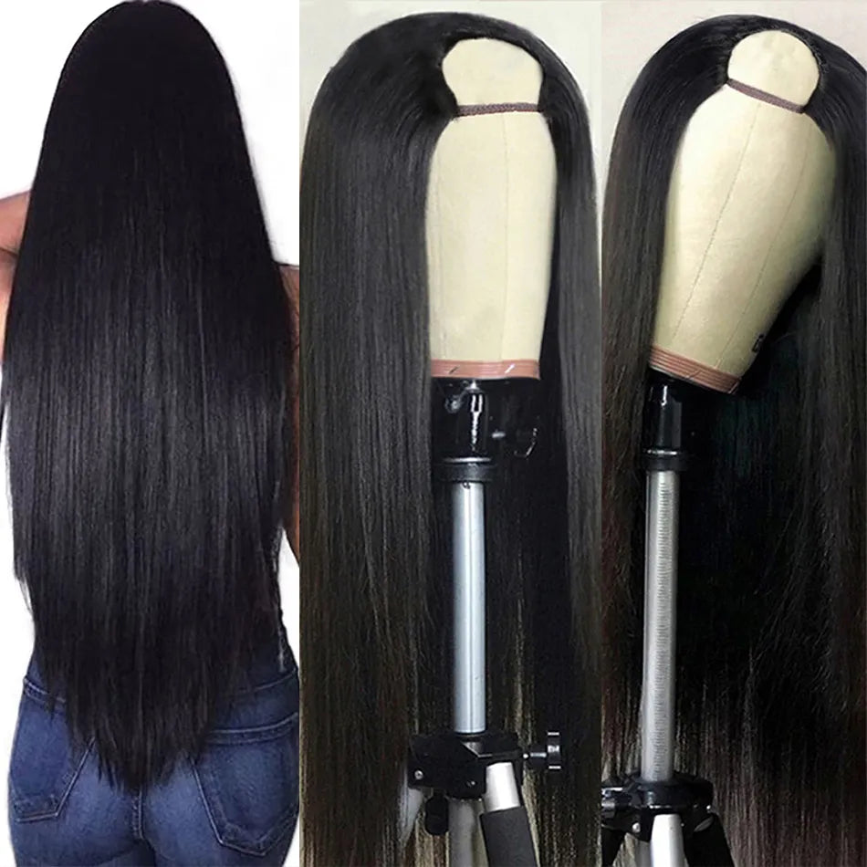 Straight Brazilian U-Part Wig