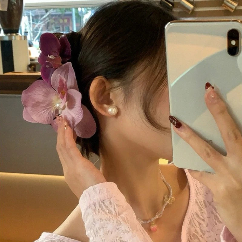 Orchid Hair Clip