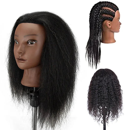 Afro Mannequin Head - 100%Real Hair