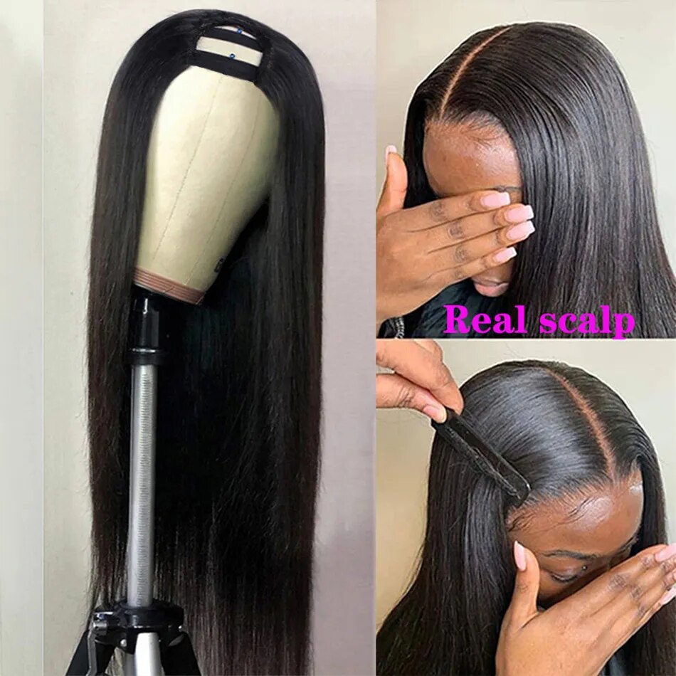 Straight Brazilian U-Part Wig