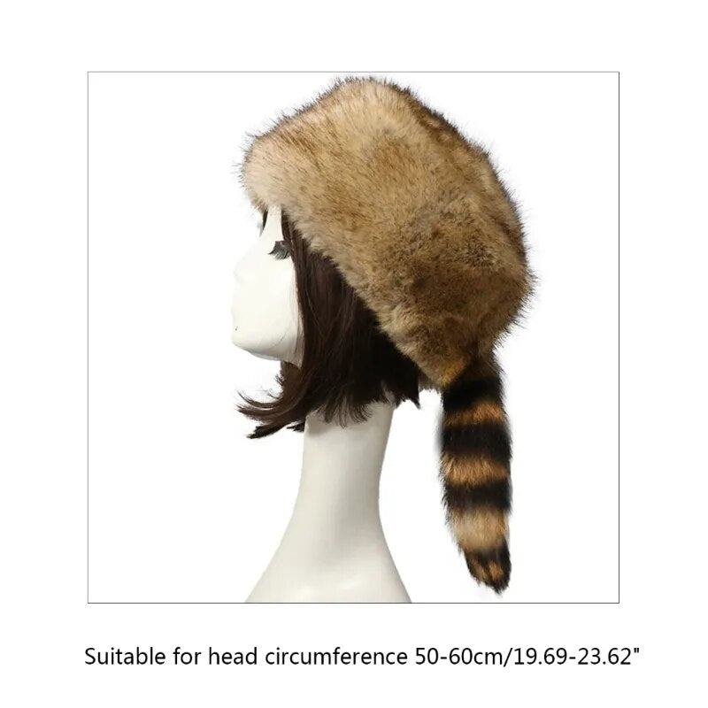 Faux Coonskin Cap