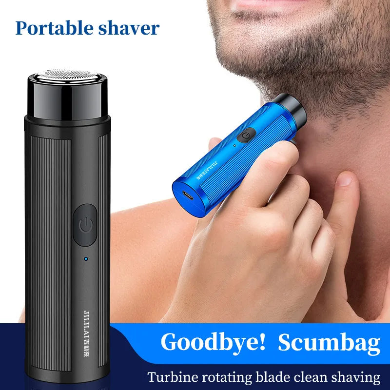 Men's Mini Electric Shaver - Blue Metallic