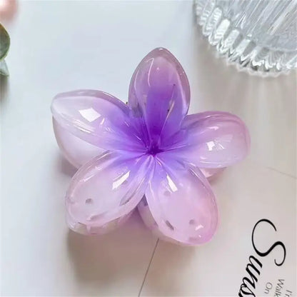 Clear Flower Hair Claw