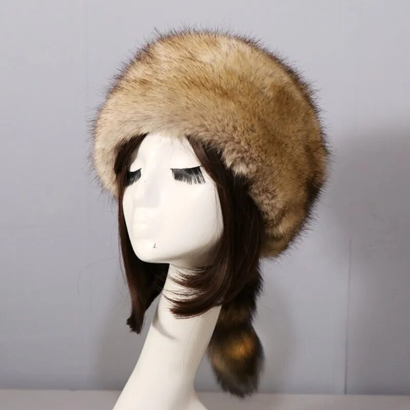 Faux Coonskin Cap