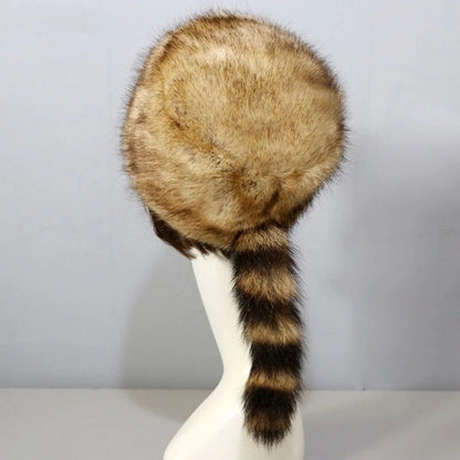 Faux Coonskin Cap