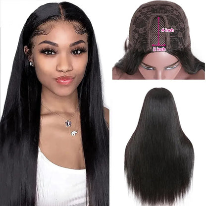 Straight Brazilian U-Part Wig