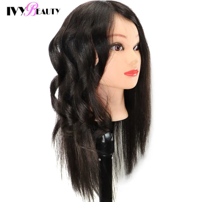 Practice Hair Mannequin - 100% Human Hair