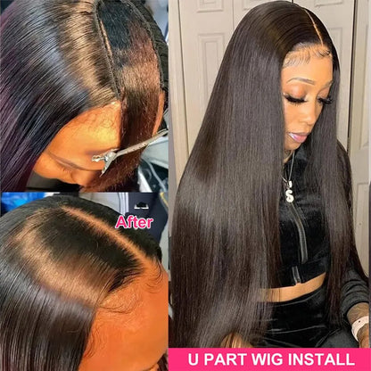 Straight Brazilian U-Part Wig