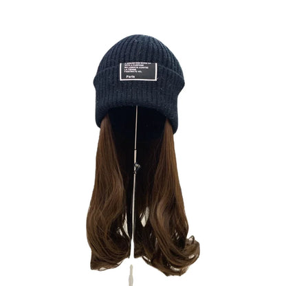 Wavy Wig Beanies - Synthetic