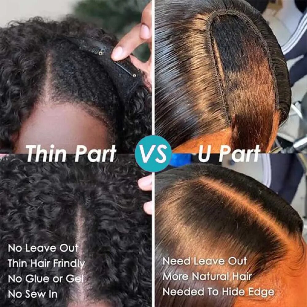 Brazilian V-Part/U-Part Wig