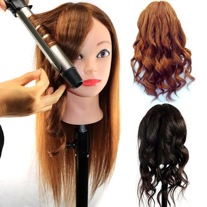 Practice Hair Mannequin - 100% Human Hair